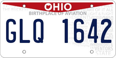 OH license plate GLQ1642