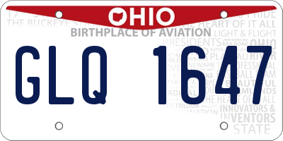 OH license plate GLQ1647