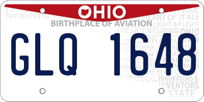 OH license plate GLQ1648
