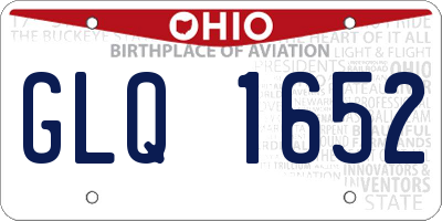 OH license plate GLQ1652