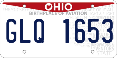 OH license plate GLQ1653