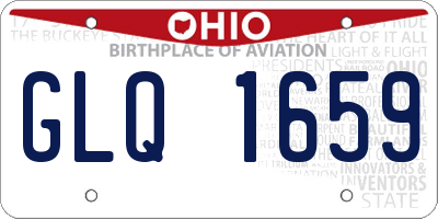 OH license plate GLQ1659