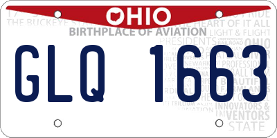 OH license plate GLQ1663