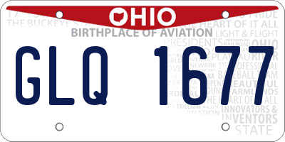 OH license plate GLQ1677
