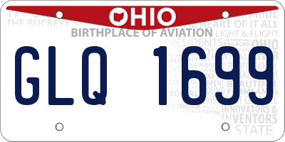 OH license plate GLQ1699