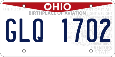 OH license plate GLQ1702