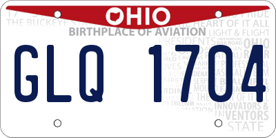 OH license plate GLQ1704