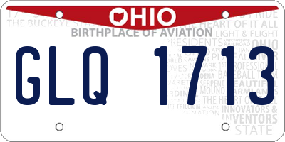 OH license plate GLQ1713