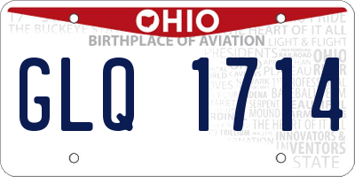 OH license plate GLQ1714