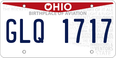 OH license plate GLQ1717