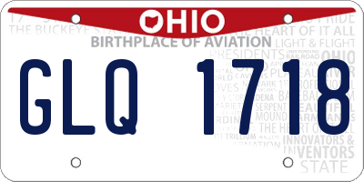 OH license plate GLQ1718