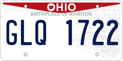 OH license plate GLQ1722