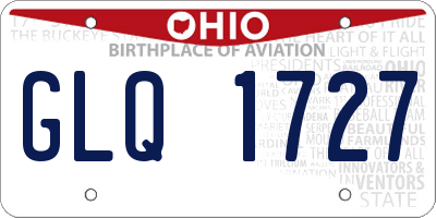 OH license plate GLQ1727