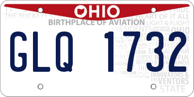OH license plate GLQ1732