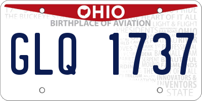 OH license plate GLQ1737