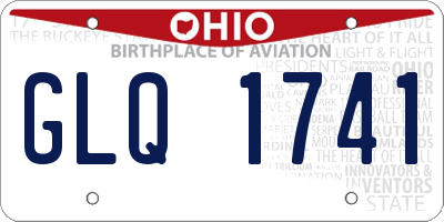 OH license plate GLQ1741