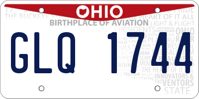 OH license plate GLQ1744