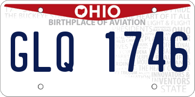 OH license plate GLQ1746
