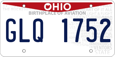 OH license plate GLQ1752