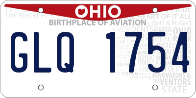 OH license plate GLQ1754