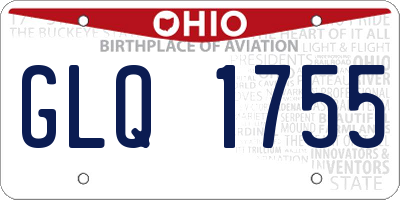 OH license plate GLQ1755