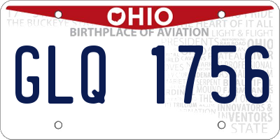 OH license plate GLQ1756