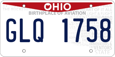 OH license plate GLQ1758