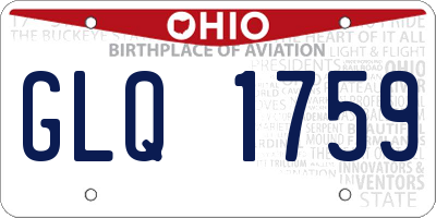OH license plate GLQ1759