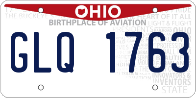 OH license plate GLQ1763