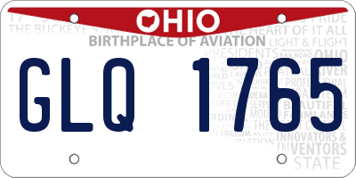 OH license plate GLQ1765