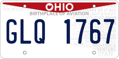 OH license plate GLQ1767