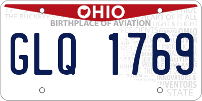 OH license plate GLQ1769