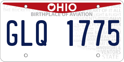 OH license plate GLQ1775