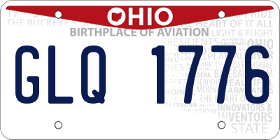 OH license plate GLQ1776