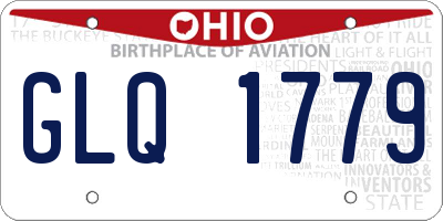 OH license plate GLQ1779