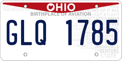 OH license plate GLQ1785