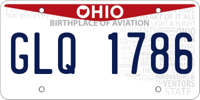 OH license plate GLQ1786