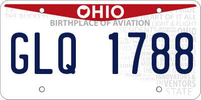 OH license plate GLQ1788