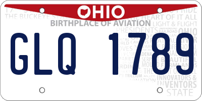 OH license plate GLQ1789