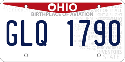 OH license plate GLQ1790