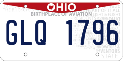 OH license plate GLQ1796