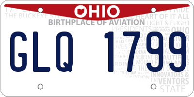 OH license plate GLQ1799
