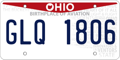 OH license plate GLQ1806