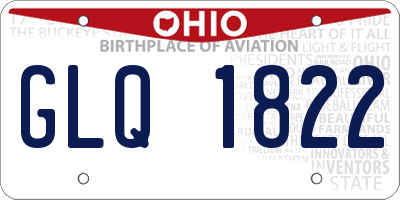 OH license plate GLQ1822