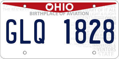 OH license plate GLQ1828