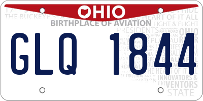 OH license plate GLQ1844