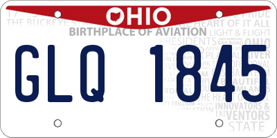 OH license plate GLQ1845
