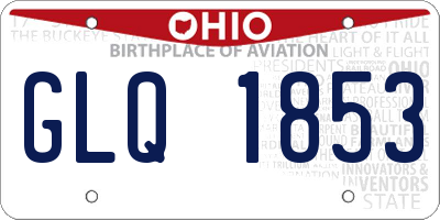 OH license plate GLQ1853