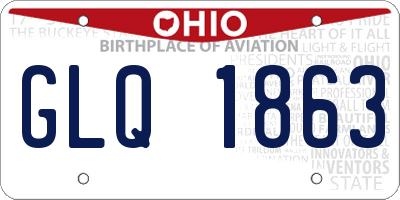 OH license plate GLQ1863