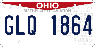 OH license plate GLQ1864